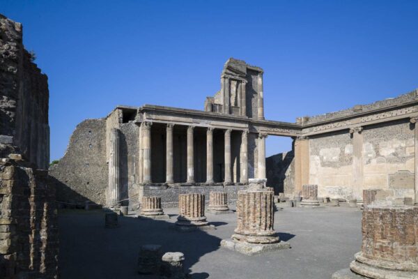 Forum Basilica of Pompeii with a clear sky