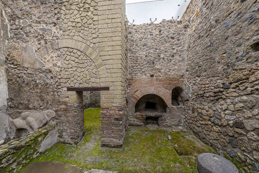 Ancient masonry oven in the House of Sirico in Pompeii
