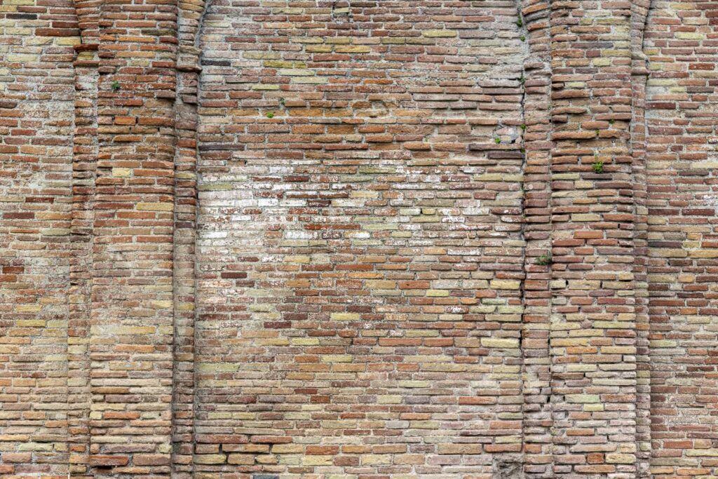 Detail of an ancient brick wall